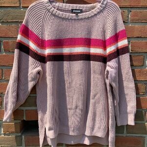 𝅺Offer - Pink Stripe Sweater - Small Stain Inside